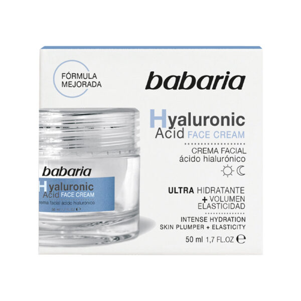 ژل کرم آبرسان هیالورونیک اسید باباریا مناسب پوست های چرب - babaria hyaluronic acid face cream 50ml