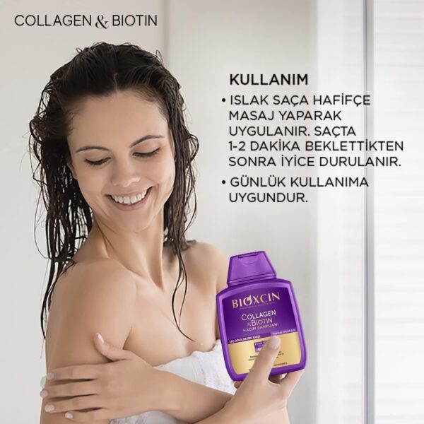 شامپو حجم دهنده و ضد ریزش مو بیوکسین حاوی کلاژن و بیوتین - bioxcin collagen biotin volumizing shampoo 03