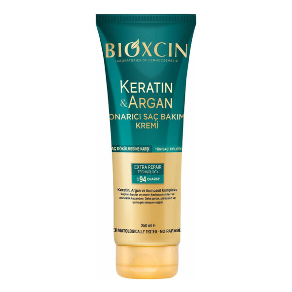 کرم نرم کننده و ترمیم کننده بیوکسین حاوی کراتین و آرگان - bioxcin keratin argan onarici sac bakim kremi 250ml