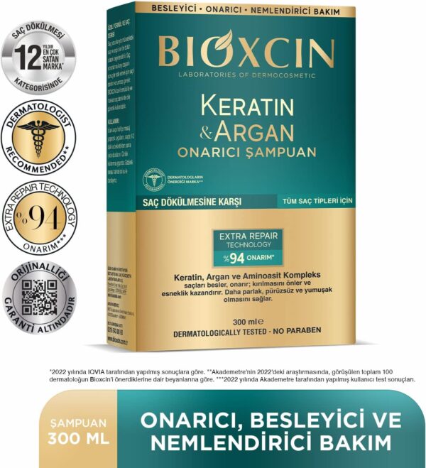 شامپو نرم کننده و ترمیم کننده بیوکسین حاوی کراتین و آرگان - bioxcin keratin argan onarici sampuan 03