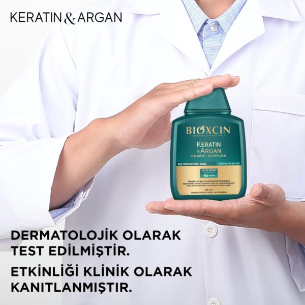 شامپو نرم کننده و ترمیم کننده بیوکسین حاوی کراتین و آرگان - bioxcin keratin argan onarici sampuan 05