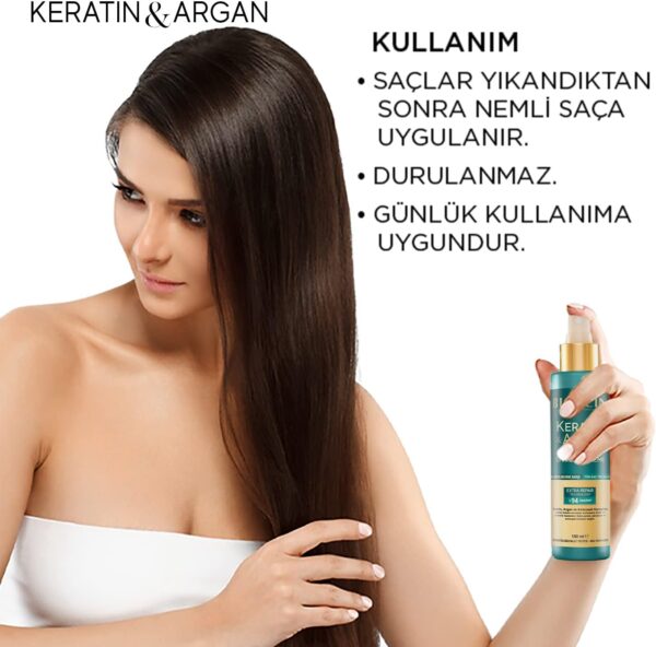 اسپری نرم کننده و ترمیم کننده بیوکسین حاوی کراتین و آرگان - bioxcin keratin argan onarici sivisac kremi