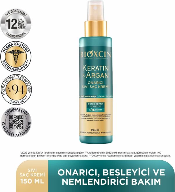 اسپری نرم کننده و ترمیم کننده بیوکسین حاوی کراتین و آرگان - bioxcin keratin argan onarici sivisac kremi 03