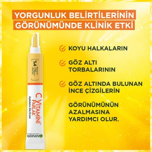 کرم دور چشم ویتامین سی گارنیر - garnier c vitamini parlak aydinlatici goz kremi 01