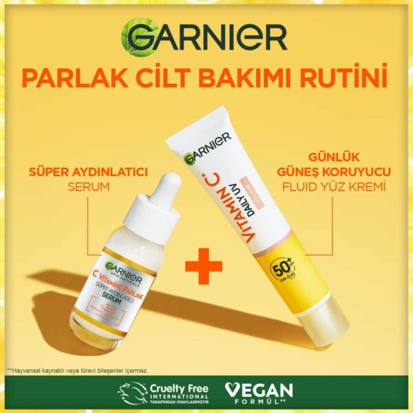 ضد آفتاب رنگی ویتامین سی گارنیر مناسب پوست های حساس - garnier c vitamini parlak isiltili doku gunluk gunes koruyucu fluid yuz kremi spf50 02