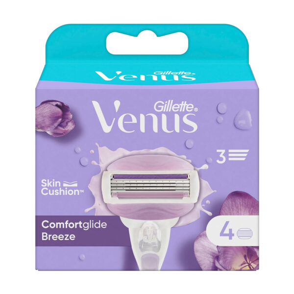 تیغ یدک ژیلت ونوس بریز بسته 4 عددی - gillette venus comfortglide breeze 4pcs