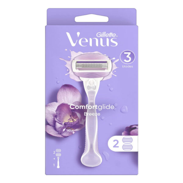 خودتراش ژیلت ونوس مدل بریز به همراه 2 تیغ یدک - gillette venus comfortglide breeze razor