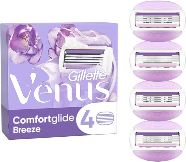 تیغ یدک ژیلت ونوس بریز بسته 4 عددی - gillette venus comfortglide breeze 01