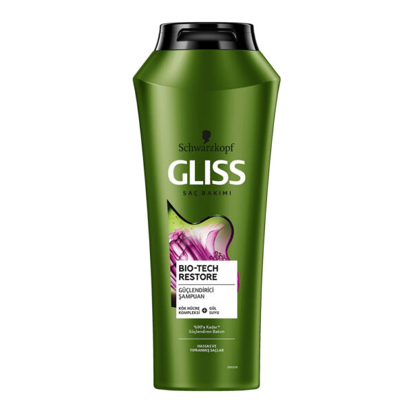 شامپو گلیس سبز مدل Bio-Tech Restore مناسب موهای حساس و آسیب دیده - gliss bio tech restore guclendirici sampuan 500ml