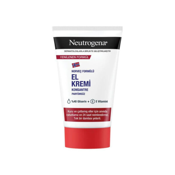 کرم مرطوب کننده دست بدون بو نوتروژینا مناسب پوست های خشک - neutrogena norvec formulu parfumsuz el kremi 50ml