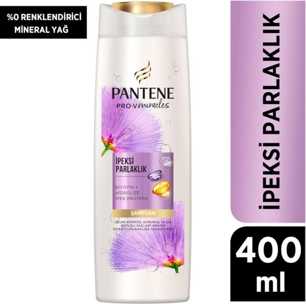 شامپو براق کننده پنتن مناسب موهای خشک - pantene pro v miracles ipeksi parlaklik sampuan