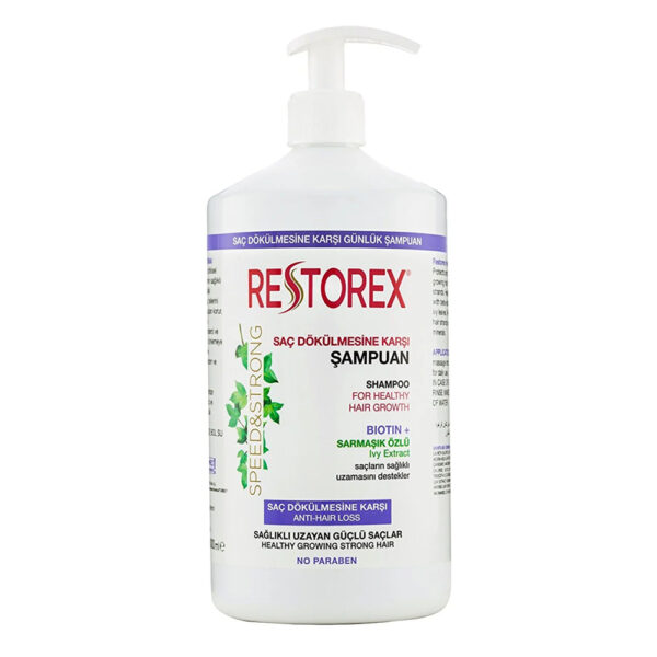 شامپو ضد ریزش رستورکس سفید حاوی عصاره پیچک - restorex sac dokulmesine karsi sampuan 1000ml