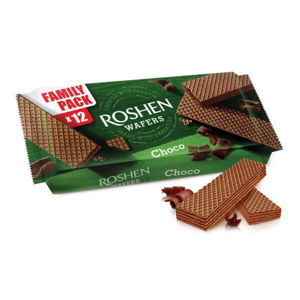 ویفر شکلاتی روشن 216 گرم - roshen cocoa wafers 216g