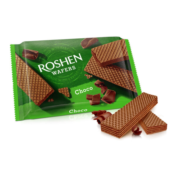 ویفر شکلاتی روشن وزن 72 گرم - roshen cocoa wafers 72g