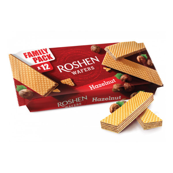 ویفر فندقی روشن وزن 216 گرم - roshen hazelnut wafers 216g