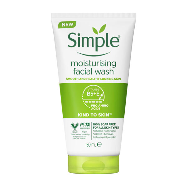 ژل شستشوی صورت سیمپل مناسب انواع پوست - simple Kind to Skin Moisturising Face Wash 150ml