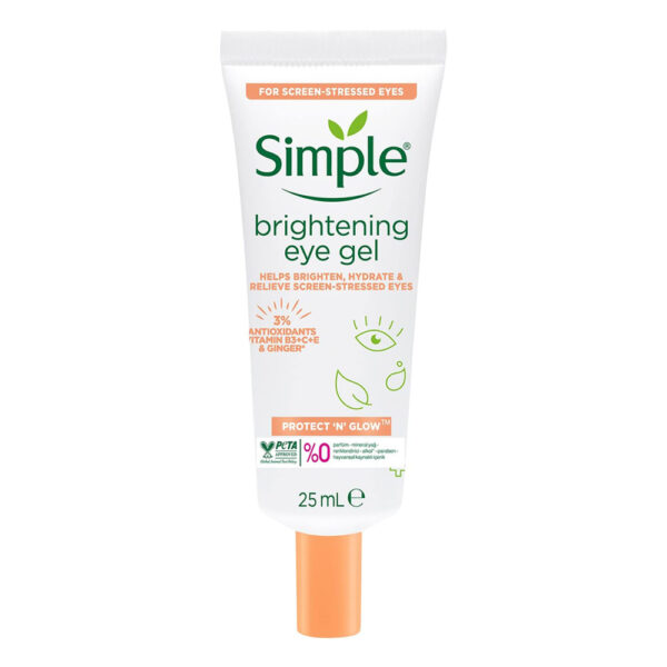 کرم دور چشم سیمپل مناسب پوست‌ حساس - simple brightening eye gel 25ml