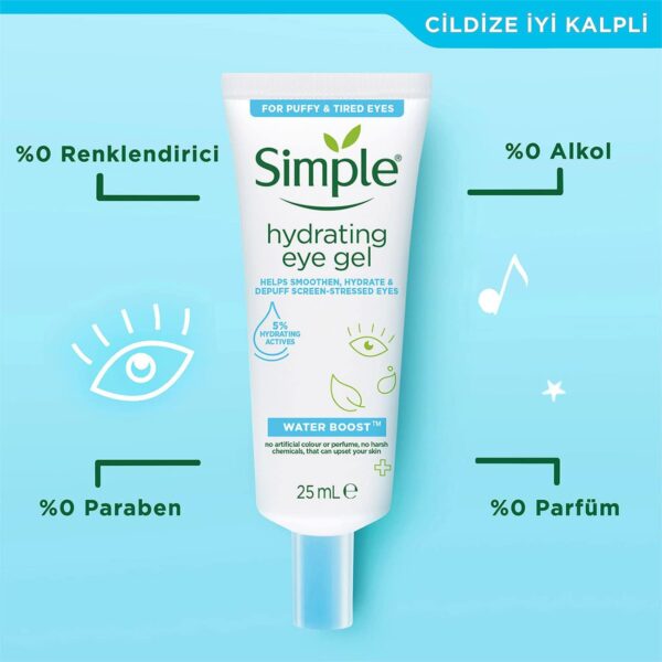 کرم دور چشم آبرسان سیمپل مناسب پوست های حساس - simple hydrating eye gel 01