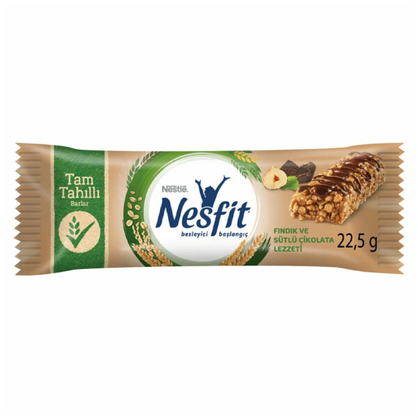 غلات بار نستله مدل نسفیت با طعم فندق و شکلات شیری 22.5 گرم - Nestle Nesfit Findik Ve Sutlu Cikolata Lezzeti Tam Tahilli Bar 22.5g