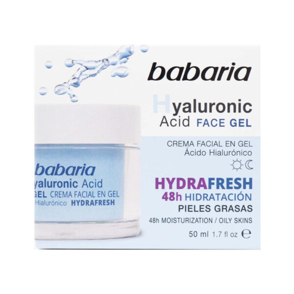ژل کرم آبرسان هیالورونیک اسید باباریا مدل Hydrafresh حجم ۵۰ میل - Babaria Face Cream Hydrafresh Hyaluronic Acid 50ml