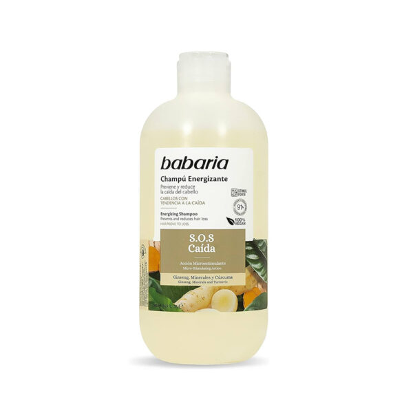 شامپو انرژی زای ضد ریزش مو باباریا حجم 500 میل - Babaria SOS Hair Loss Energizing Shampoo 500ml