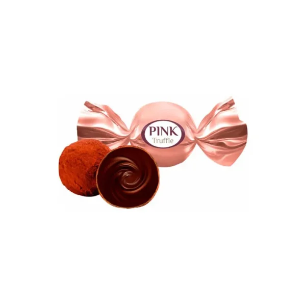 شکلات پذیرایی ترافل پینک با مغز کرم شکلاتی وزن 500 گرم - Pink Truffle Chocolate Cream Filled